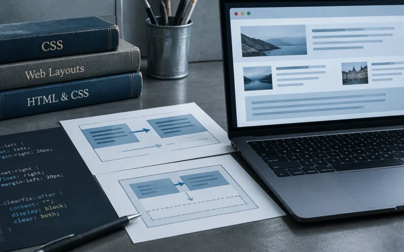 css float and clear history