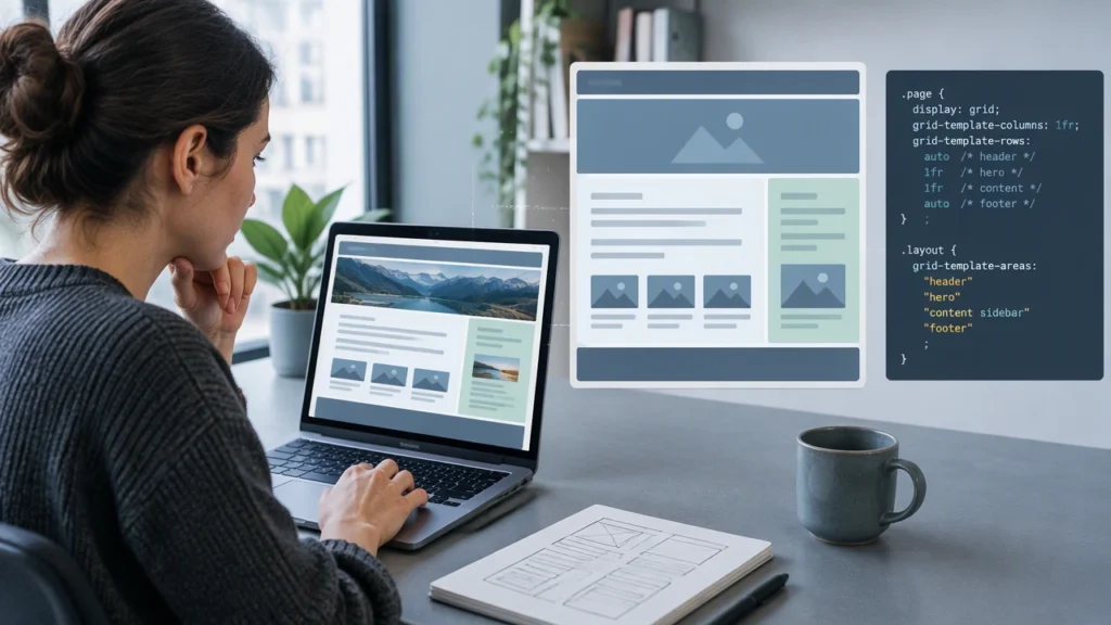 Xây dựng mẫu trang ngữ nghĩa trực quan bằng vùng lưới có tên: bố cục CSS dễ đọc và dễ bảo trì
